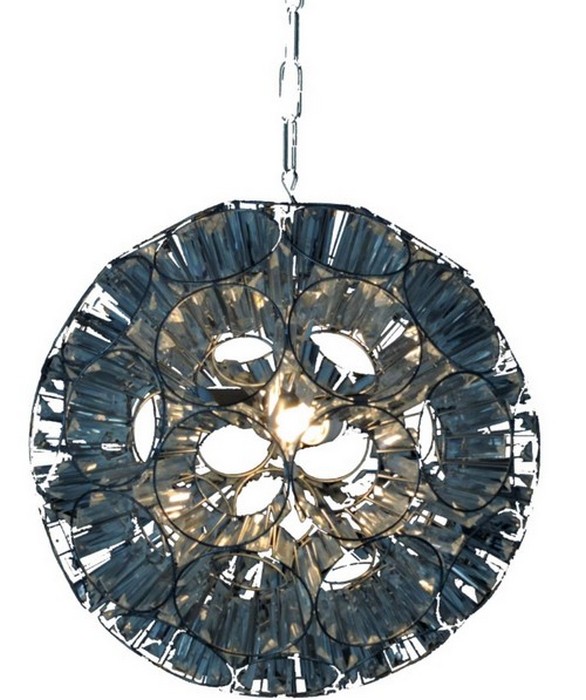 GLASS ORB PENDANT - SLIVER ANTIQUE