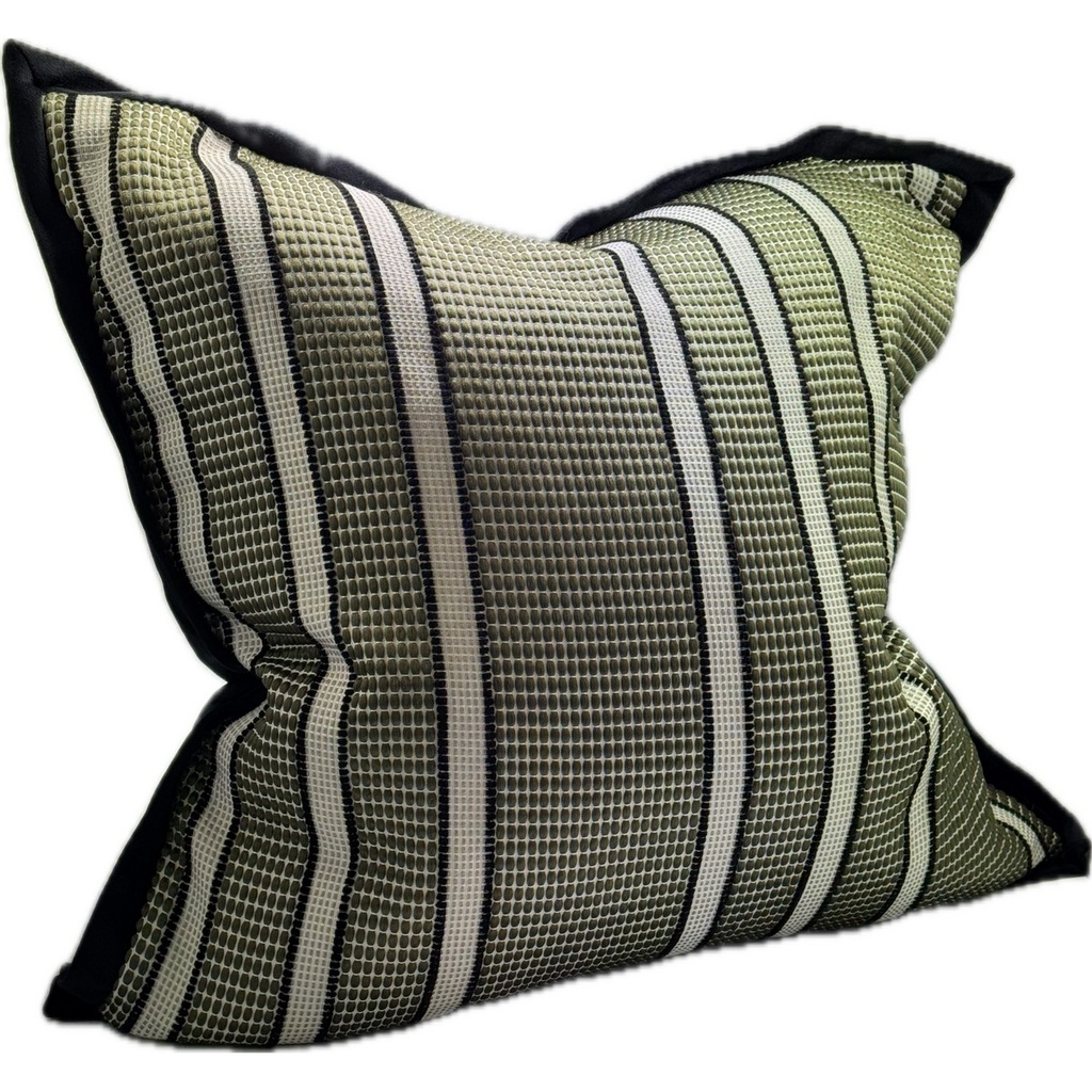 SNUGG & CO. CUSHION COVER - JACQUARD CUSHION COVER - LIGHT GREEN JACQUARD