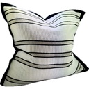 SNUGG & CO. CUSHION COVER - JACQUARD CUSHION COVER - BLACK WHITE JACQUARD