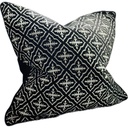 SNUGG & CO. CUSHION COVER - JACQUARD CUSHION COVER - BLACK WHITE JACQUARD