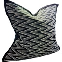 SNUGG & CO. CUSHION COVER - JACQUARD CUSHION COVER - BLACK WHITE JACQUARD