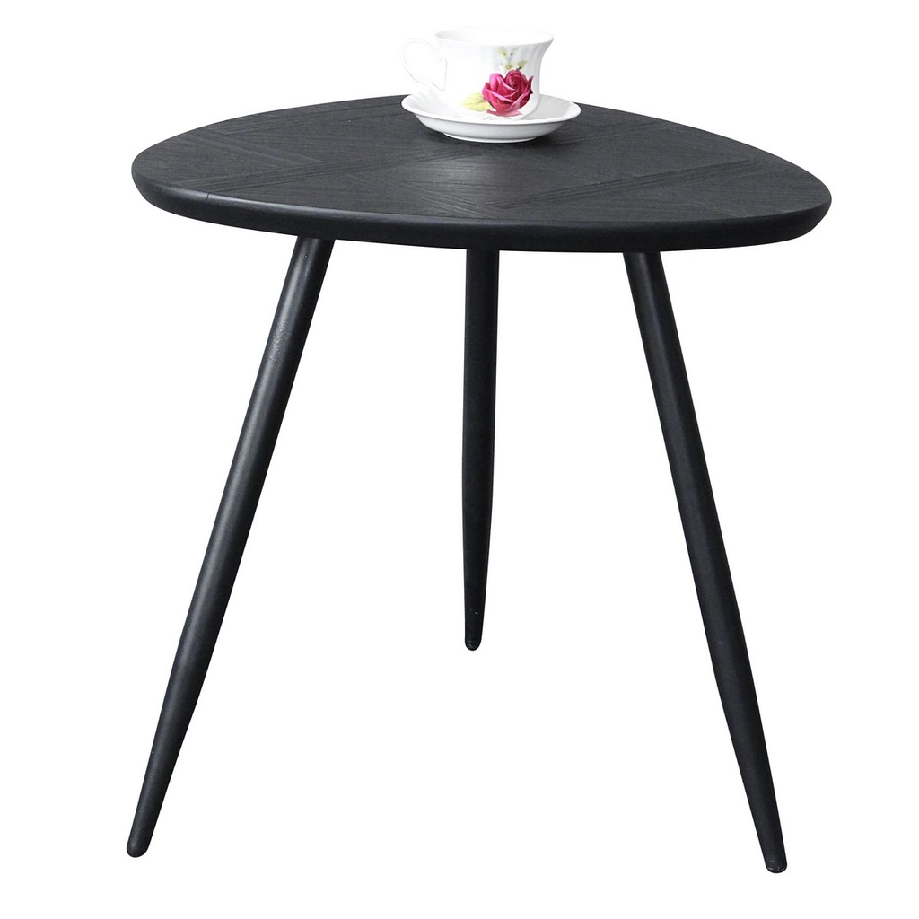 WOODEN SIDE TABLE - BLACK