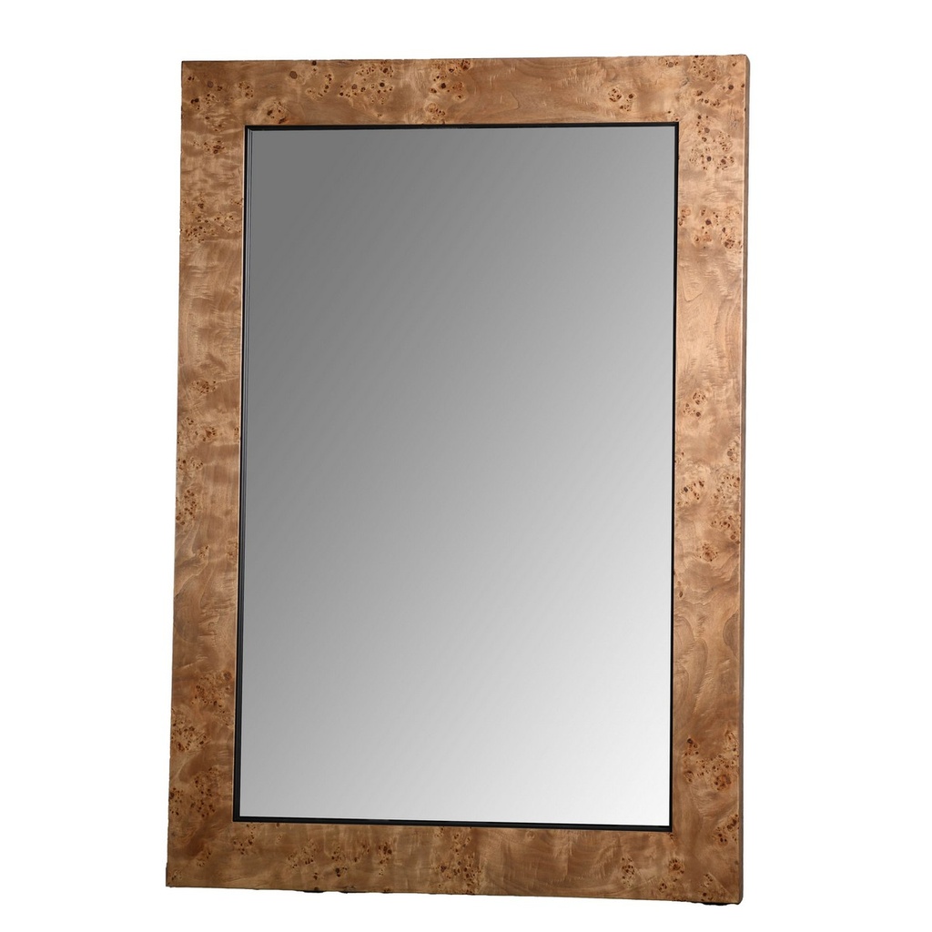 BURL WALNUT RECTANGLE MIRROR - VENEER/MDF