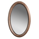 OAK OVAL MIRROR - VENEER/MDF