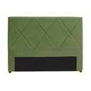 METRO DIAMOND STITCHED DOUBLE/QUEEN HEADBOARD - VELVET OLIVE