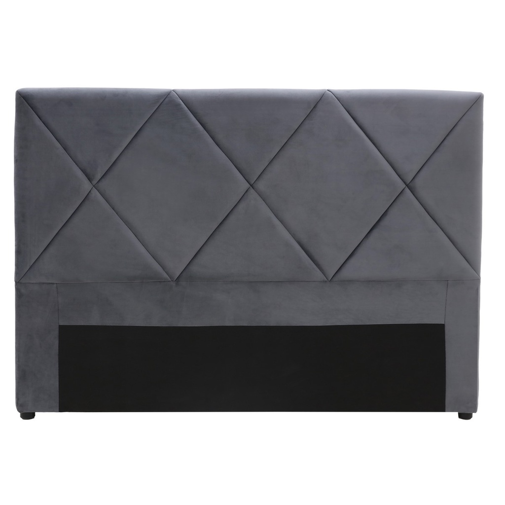 METRO DIAMOND STITCHED KING/SUPER KING HEADBOARD  - VELVET CHARCOAL