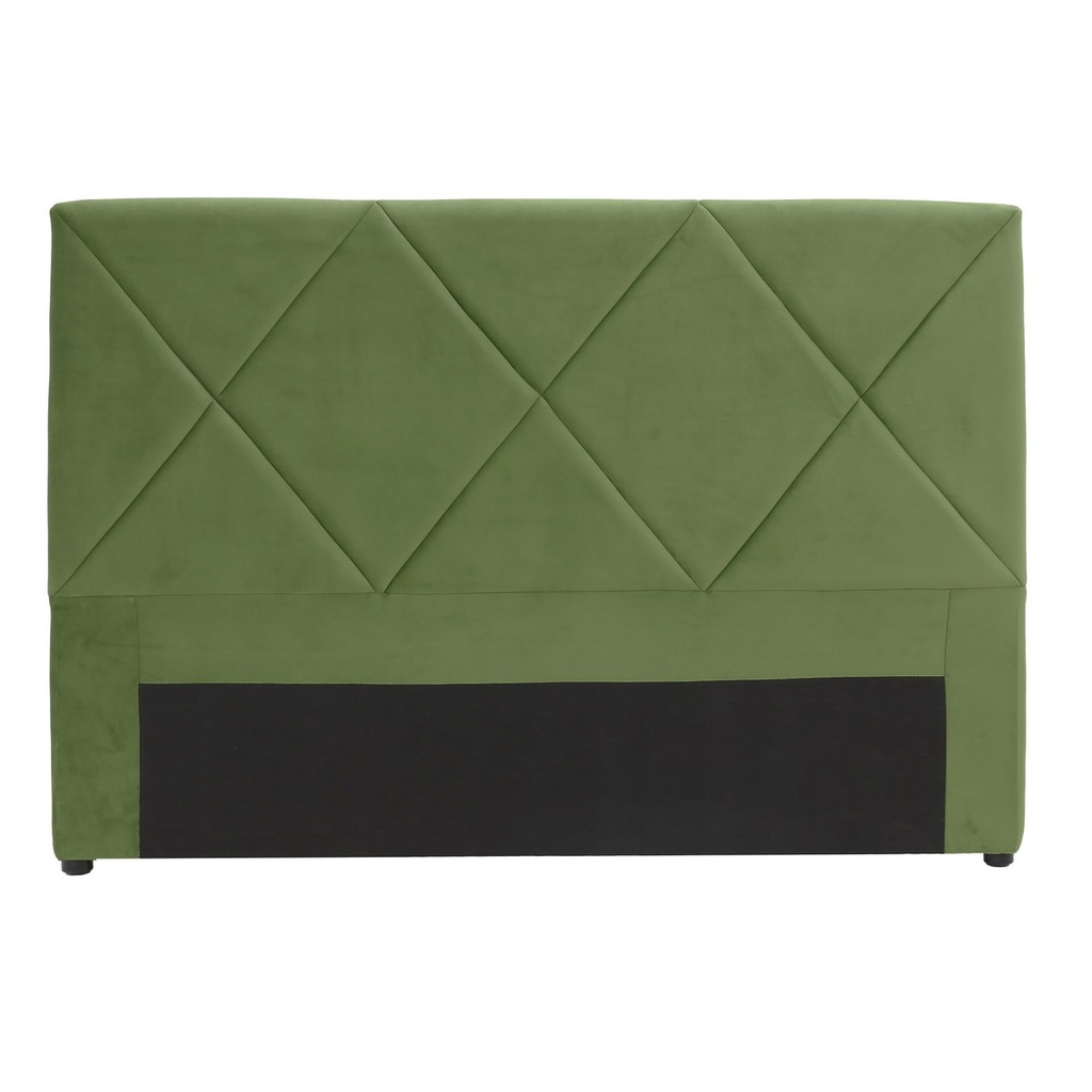 METRO DIAMOND STITCHED KING/SUPER KING HEADBOARD - VELVET OLIVE