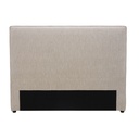 VOUGE WITH PIPED EDGE DOUBLE/QUEEN HEADBOARD - FABRIC TAUPE