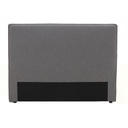 VOUGE WITH PIPED EDGE DOUBLE/QUEEN HEADBOARD - FABRIC CHARCOAL