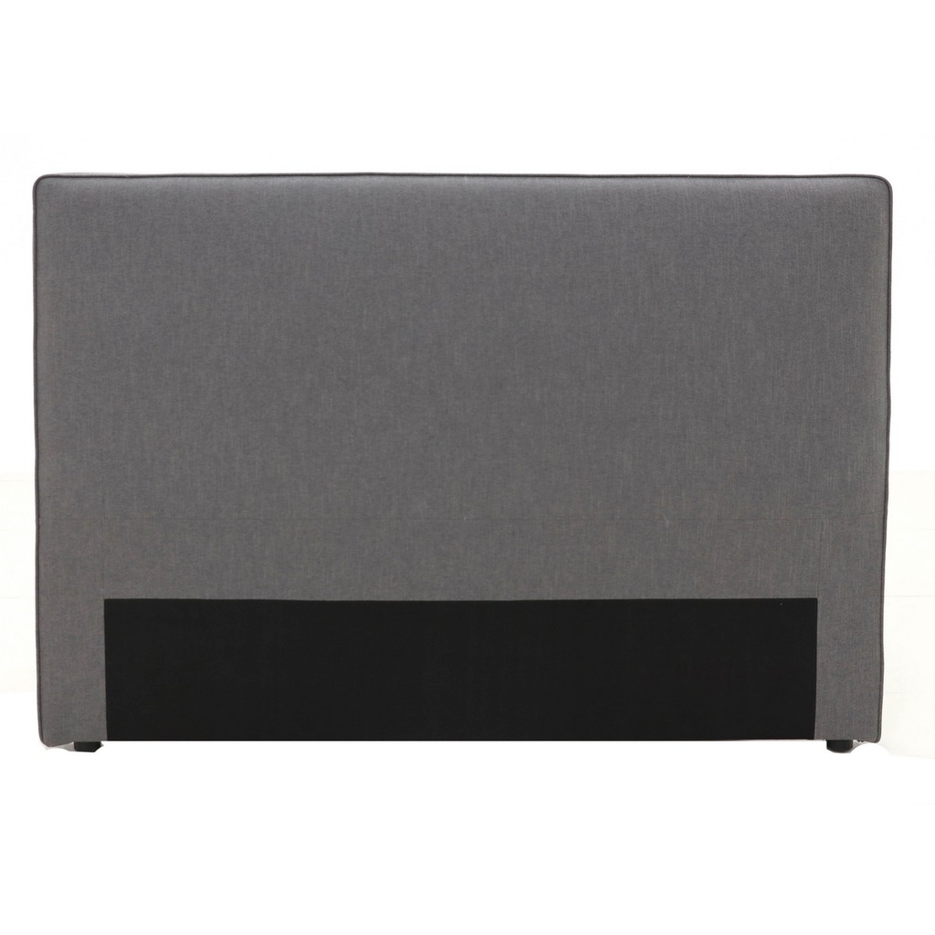 VOUGE WITH PIPED EDGE KING/SUPER KING HEADBOARD - FABRIC CHARCOAL