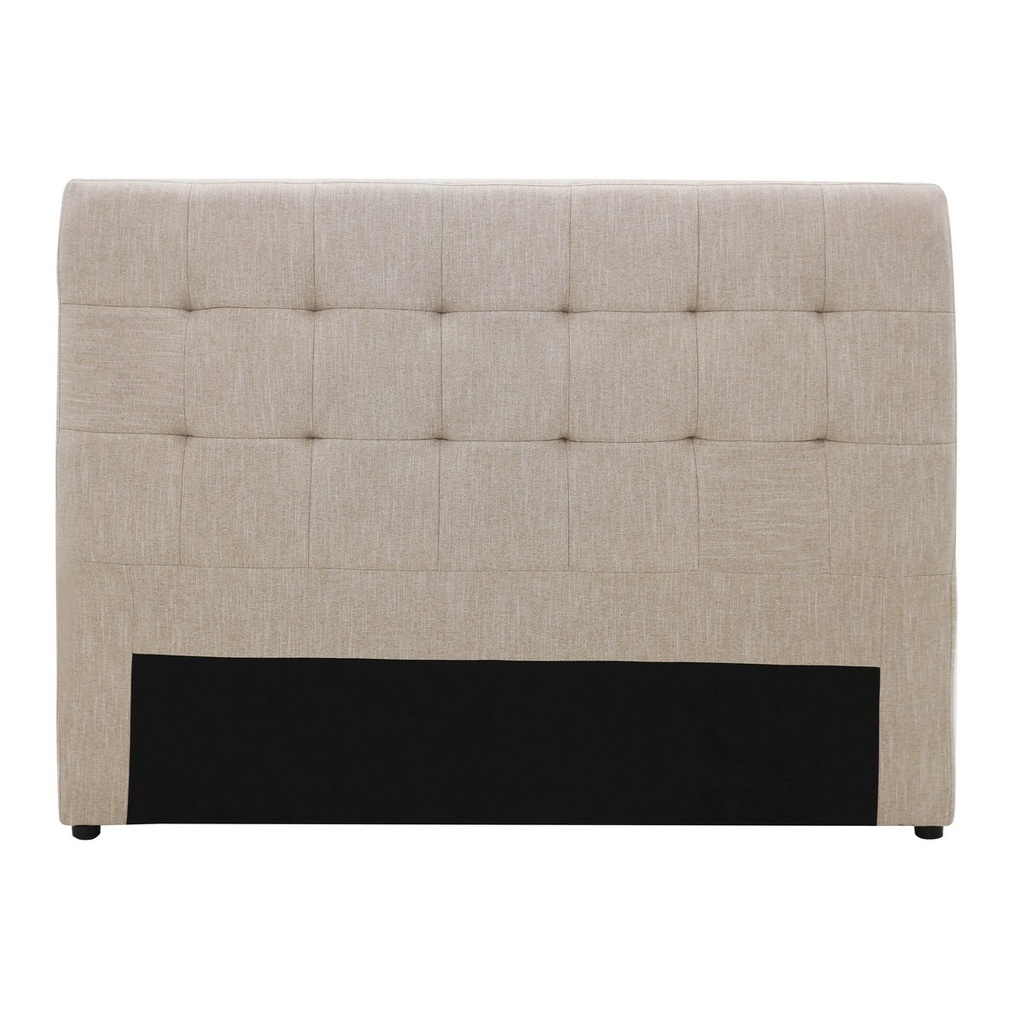 CREST TUFTED STITCHED DOUBLE/QUEEN HEADBOARD - FABRIC TAUPE