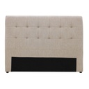 CREST TUFTED STITCHED DOUBLE/QUEEN HEADBOARD - FABRIC TAUPE