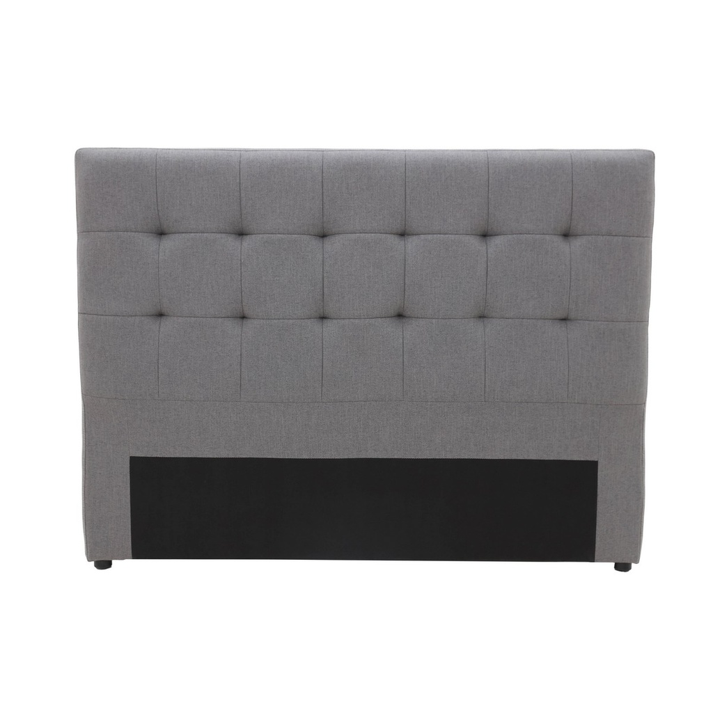 CREST TUFTED STITCHED DOUBLE/QUEEN HEADBOARD - FABRIC CHARCOAL