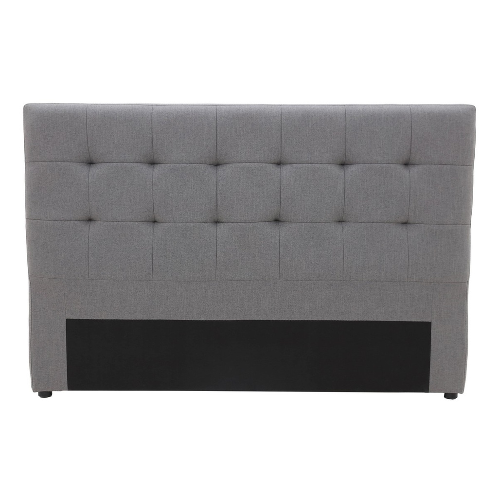 CREST TUFTED STITCHED KING/SUPER KING HEADBOARD - FABRIC CHARCOAL