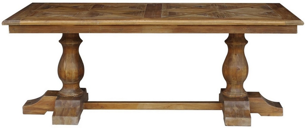DINING TABLE PARQUET TOP OLD PINE