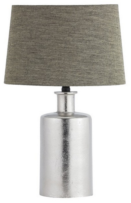 TABLE LAMP WITH SHADE (LAMP - NICKEL / SHADE - SOUTH LINEN)