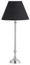 TABLE LAMP WITH SHADE (LAMP - NICKEL / SHADE - BLACK LINEN)