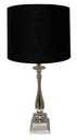 TABLE LAMP - ALUMINIUM/NICKEL FINISH / SH- BALCK LINEN