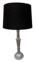 TABLE LAMP - WOOD - SILVER LEAF FINISH / SH- BALCK LINEN