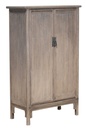 LOTUS & JADE TALL 2 DOOR CABINET - POPLAR