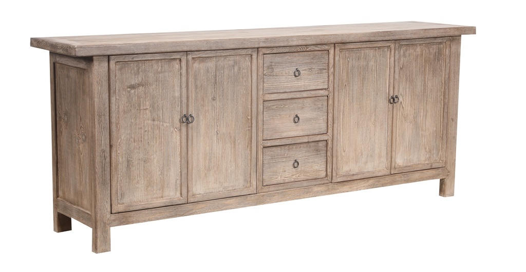 LOTUS & JADE 4 DOOR 3 DRAWER BUFFET - RECLAIMED PINE