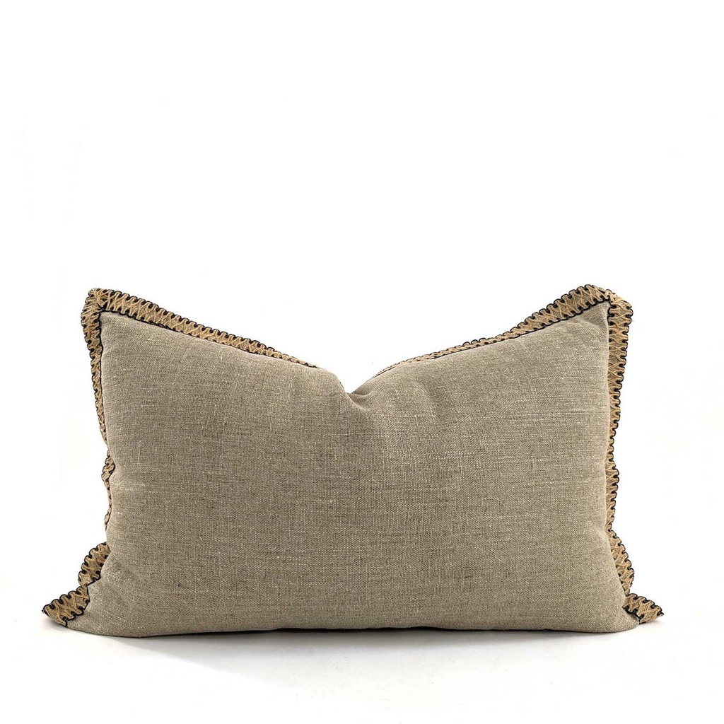 CUSHION COVER - JUTE FLANGE - NATURAL