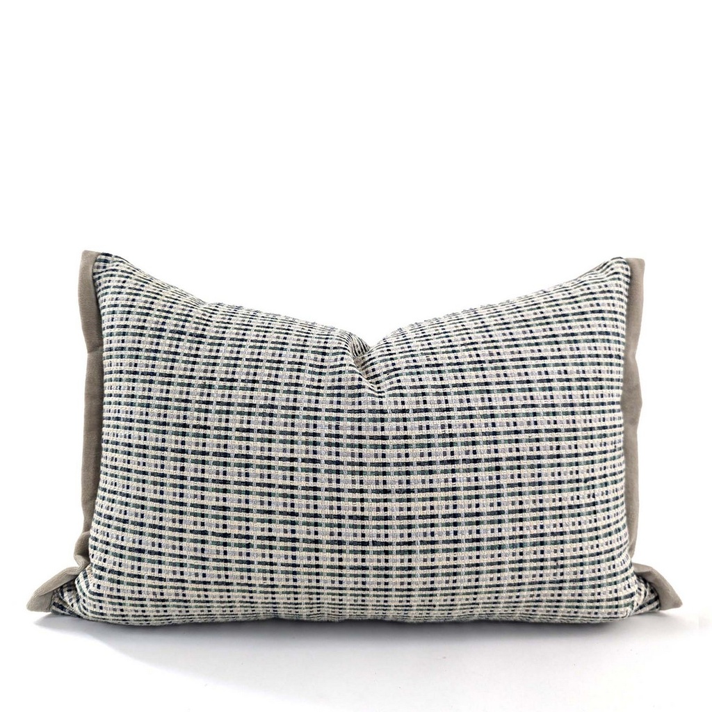 CUSHION COVER - TWEED - CHEQUERED / NATURAL