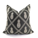 CUSHION COVER - PINEAPPLE - DARK GREY / NATURAL