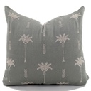 CUSHION COVER - PALM TREE - GREY / NATURAL