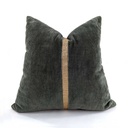 CUSHION COVER - BRAID - GREEN / GOLD