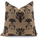 SNUGG & CO  CUSHION COVER - PALM FLAMINGO GOLD & BLACK