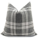 SNUGG & CO  CUSHION COVER - BROOKS CHECK GREY CHEQUED