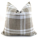 SNUGG & CO  CUSHION COVER - BROOKS CHECK SAND CHEQUERED