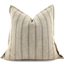 SNUGG & CO  CUSHION COVER - INT EARTSTRIPED NATURAL