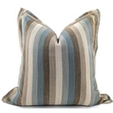 SNUGG & CO  CUSHION COVER - RALPH STRIPE MASSIMOSTRIPE  TEAL/NATURAL