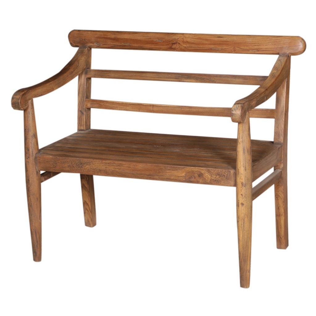 SOLID TEAK 2 SEATER BENCH