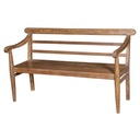 SOLID TEAK 3 SEATER BENCH