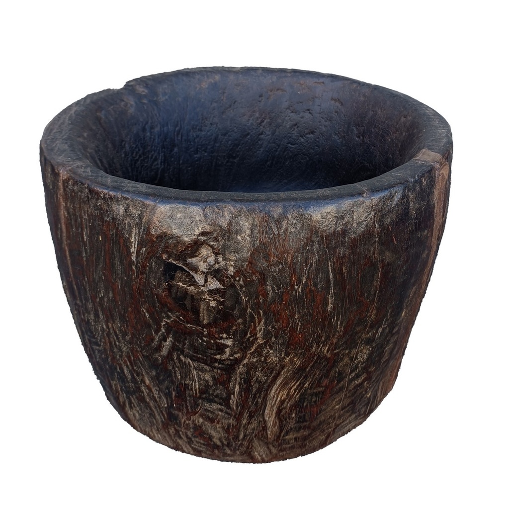 ANTIQUE WOODEN SPICE BOWL