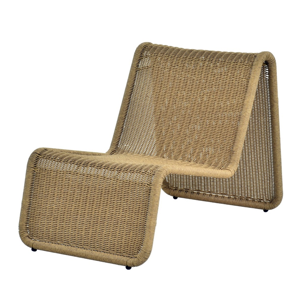 M RELAX OUTDOOR LOUNGER - NATURAL - ALU FRAME w/OUTDOOR WICKER