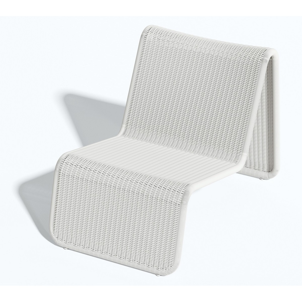 M RELAX OUTDOOR LOUNGER - WHITE - ALU FRAME w/OUTDOOR WICKER