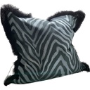 CUSHION COVER - HAND EMBROIDERED - BLACK