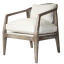 APOLLO OCCASIONAL CHAIR - OAK & LINEN