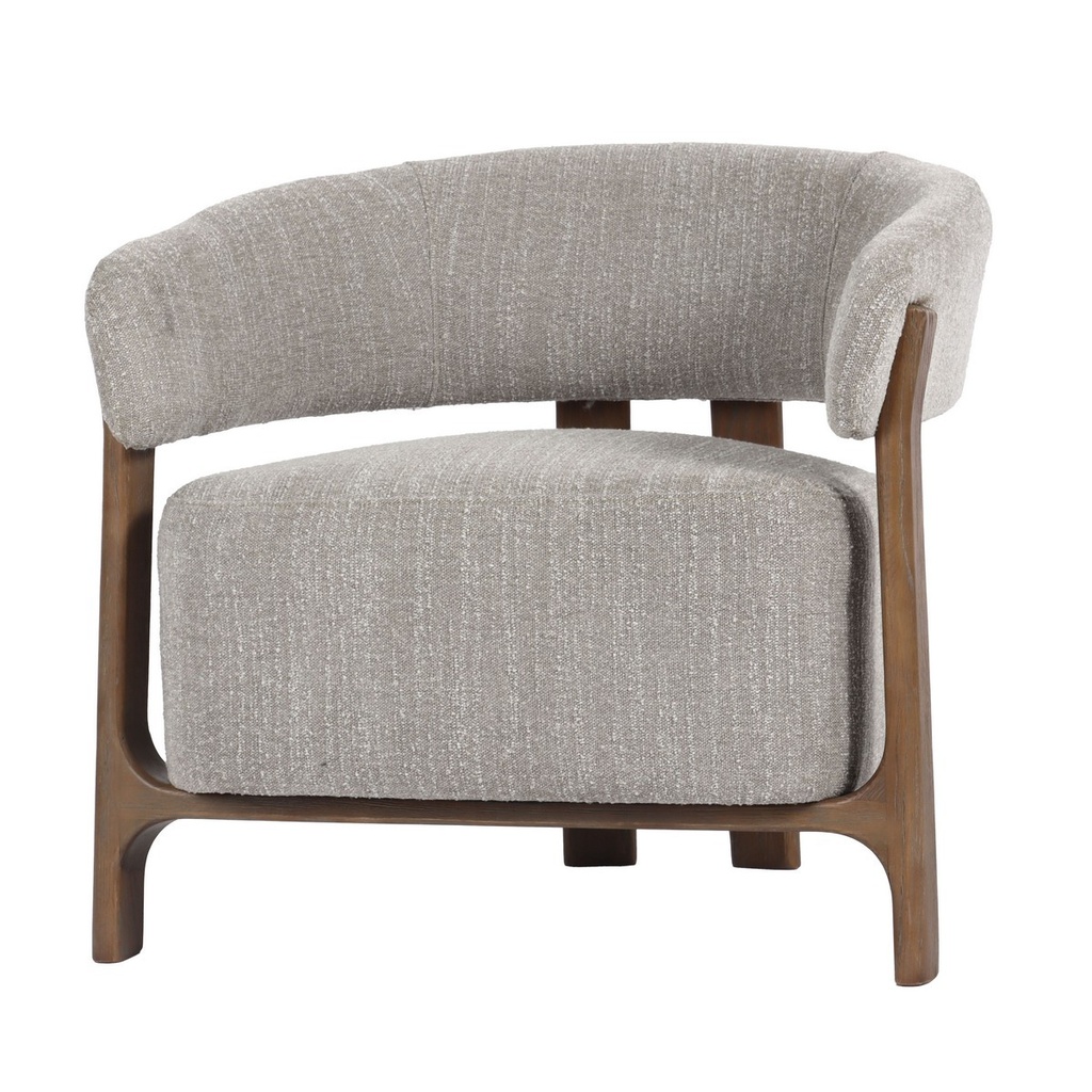 LUNA OCCASSIONAL CHAIR - TAUPE W/ ASH ACCENT LEGS