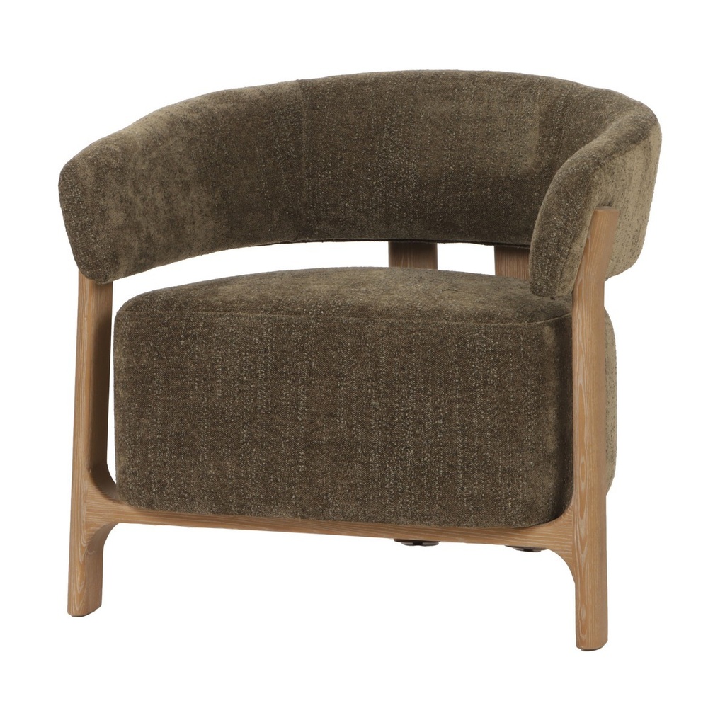 LUNA OCCASSIONAL CHAIR - OLIVE W/ ASH ACCENT LEGS