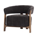 LUNA OCCASSIONAL CHAIR - STEEL W/ ASH ACCENT LEGS