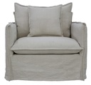 CHANTILLY CLASSIC SLIP COVER ARMCHAIR - SALT & PEPPER