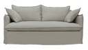 CHANTILLY CLASSIC SLIP COVER 2 SEAT SOFA - SALT & PEPPER