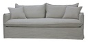 CHANTILLY CLASSIC SLIP COVER 3 SEAT SOFA - SALT & PEPPER
