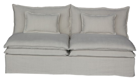 MALTA DOUBLE CUSHION SECTIONAL MIDDLE 2 SEATER - SALT & PEPPER