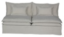 MALTA DOUBLE CUSHION SECTIONAL MIDDLE 2 SEATER - SALT & PEPPER
